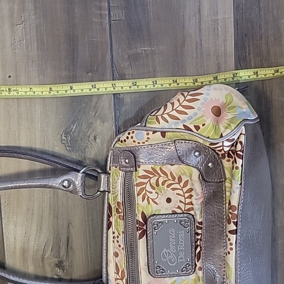 Genna de rossi floral purse with silver metallic look trim Y2K style - Picture 12 of 12